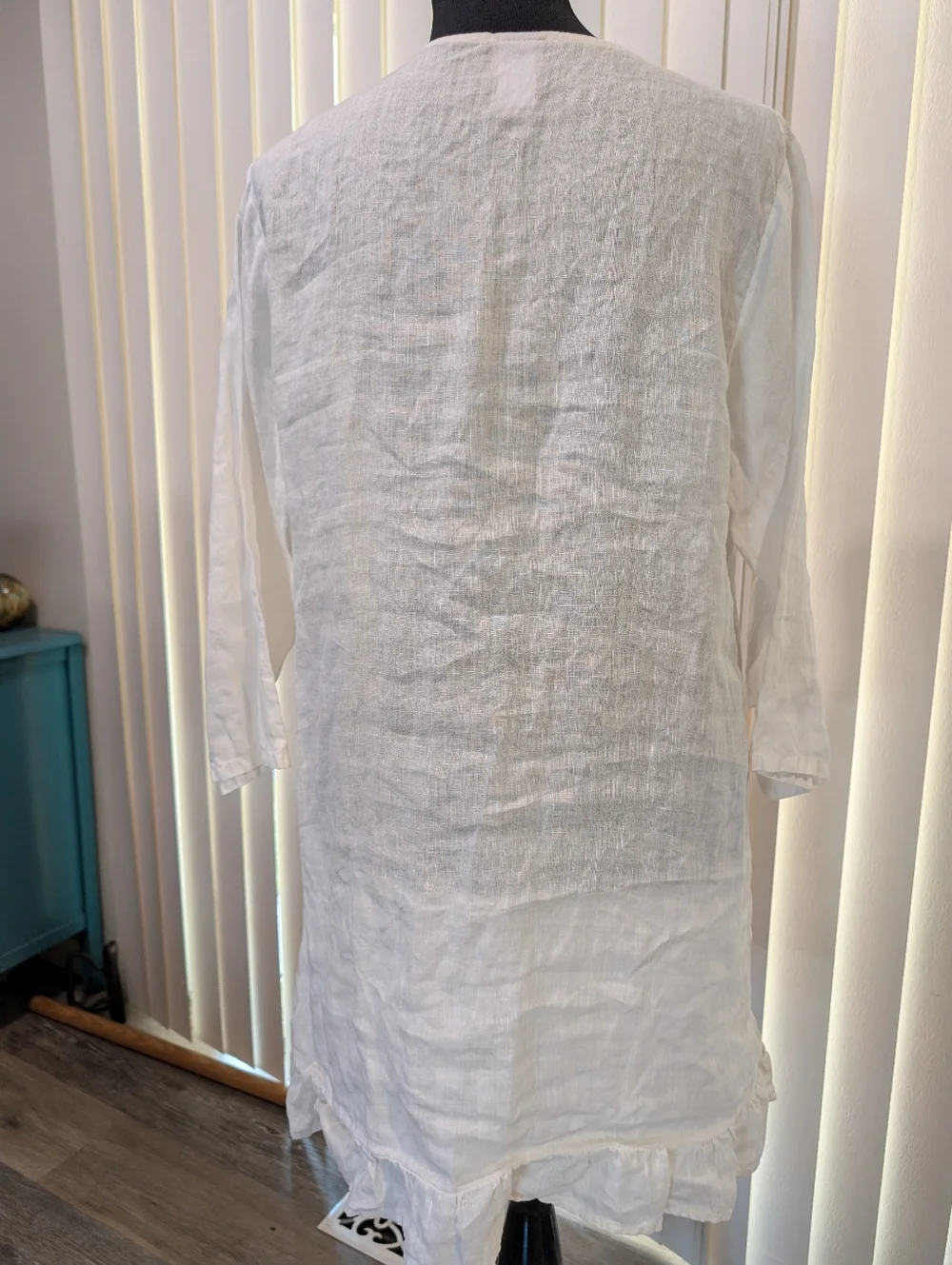 Match Point White Linen Dress - Picture 2 of 5